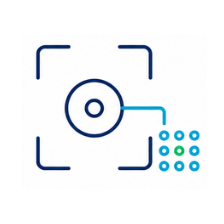 Icono de diagnóstico y captura de información