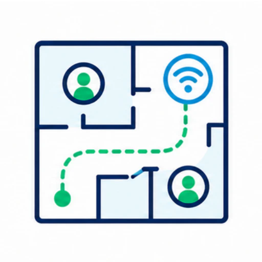 Icono de gestión digital de espacios