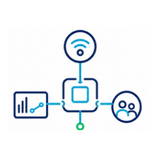 Icono de implementación e integración tecnológica
