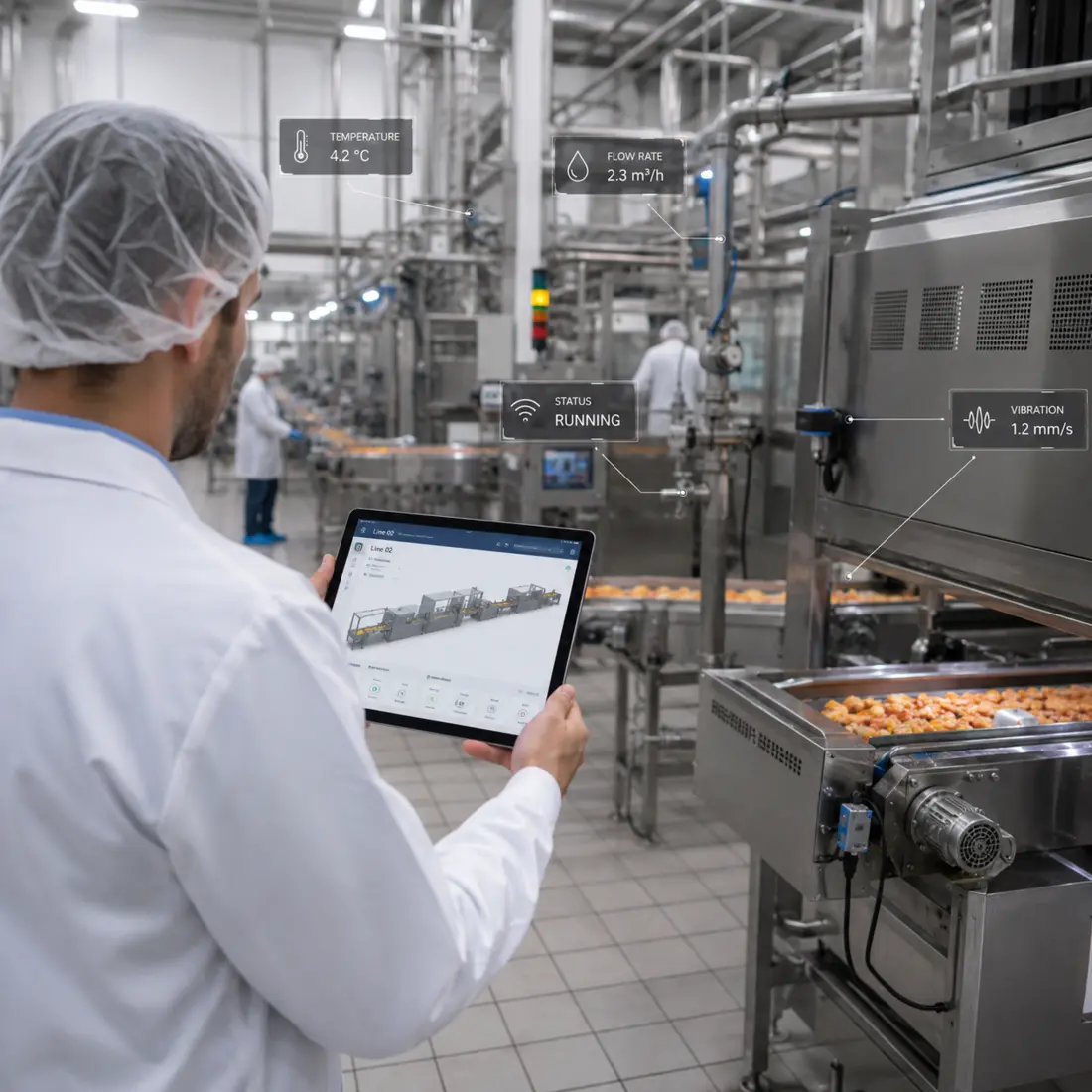 Producción alimentaria conectada con información digital