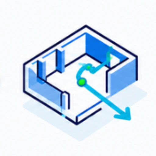 Icono de recorrido virtual tridimensional