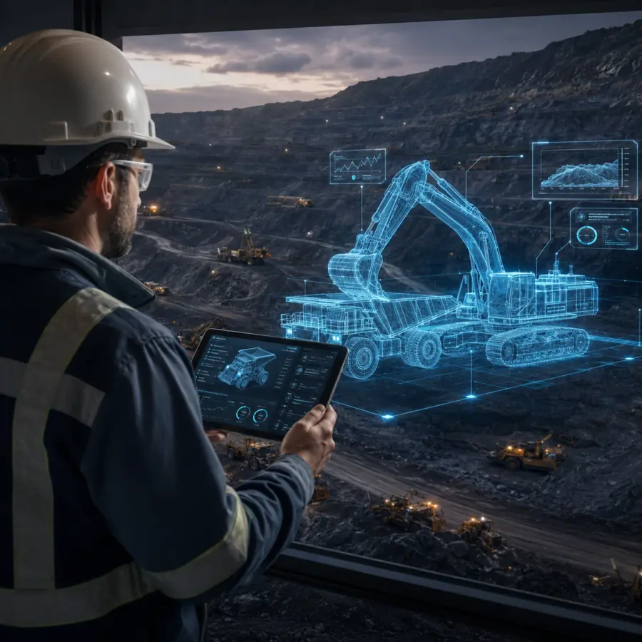 Operación minera apoyada por modelos y datos digitales